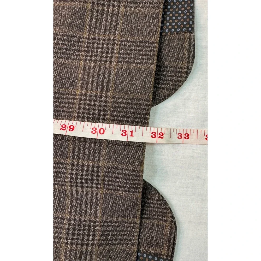 Shaquille O'Neal XLG Men 52R Brown Glen Plaid Stretch Sport Coat Blazer